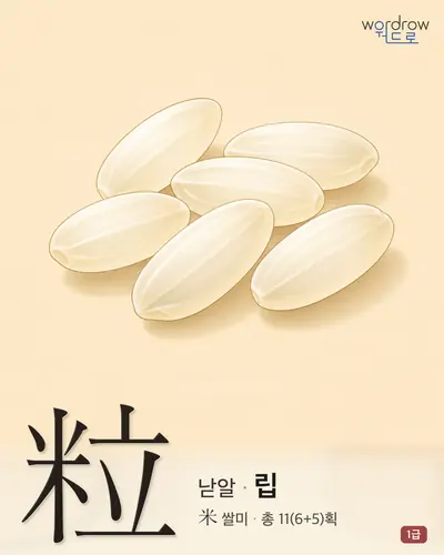 粒 (낟알 립) - 1급 썸네일