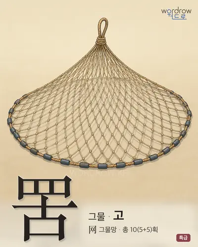 罟 (그물 고) - 특급 썸네일