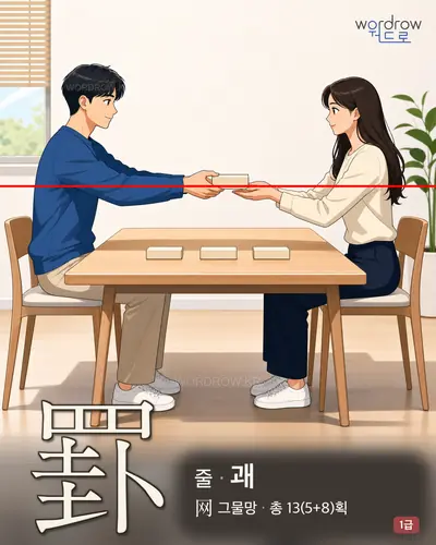罫 (줄[罫線] 괘) - 1급 썸네일