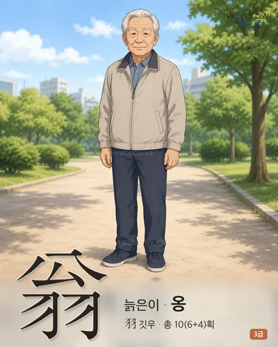 翁 (늙은이 옹) - 3급 썸네일