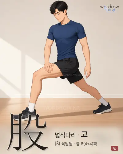 股 (넓적다리 고) - 1급 썸네일