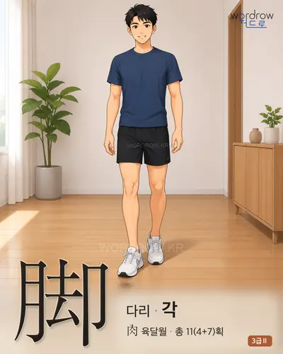 脚 (다리 각) - 3급Ⅱ 썸네일