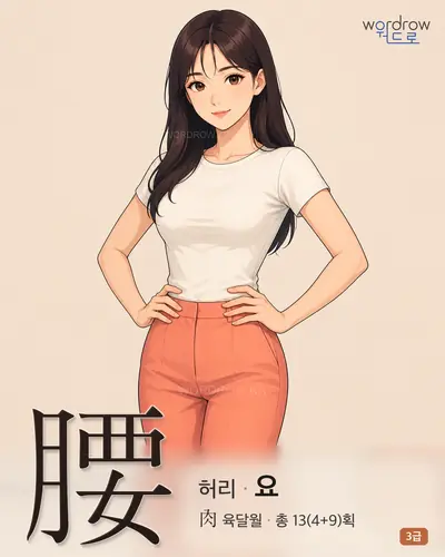 腰 (허리 요) - 3급 썸네일