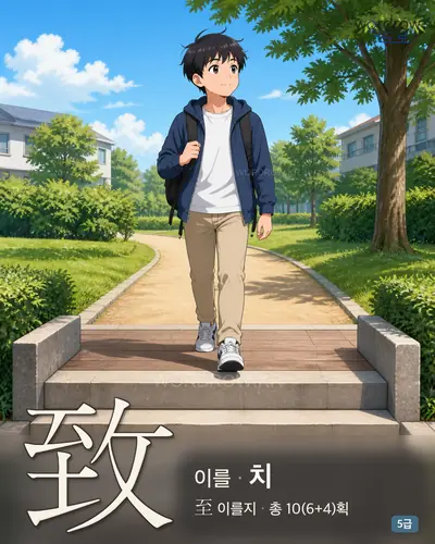 致 (이를 치) - 5급 썸네일