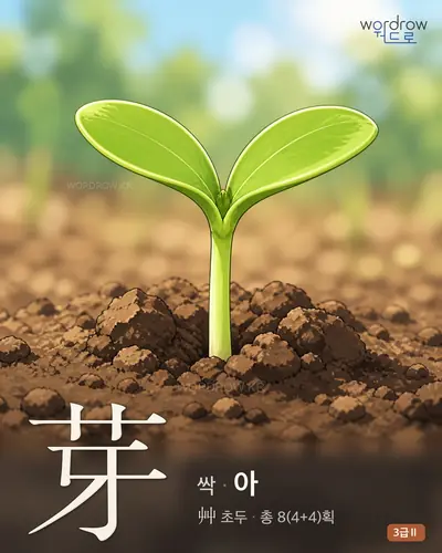 芽 (싹 아) - 3급Ⅱ 썸네일