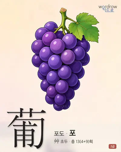 葡 (포도 포) - 2급 썸네일