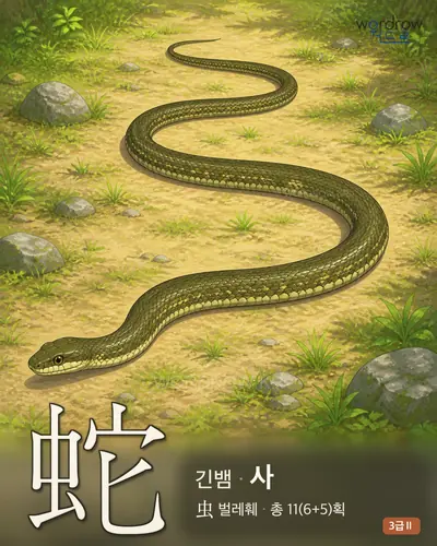 蛇 (긴뱀 사) - 3급Ⅱ 썸네일