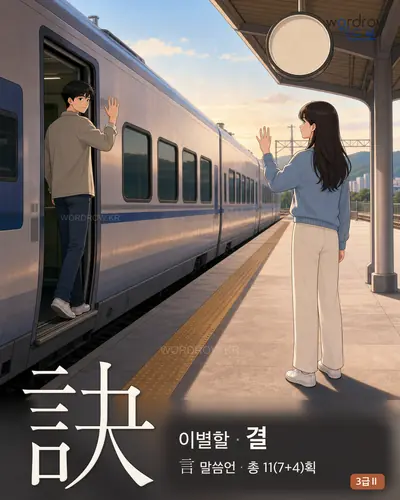 訣 (이별할 결) - 3급Ⅱ 썸네일