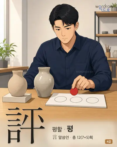評 (평할 평) - 4급 썸네일