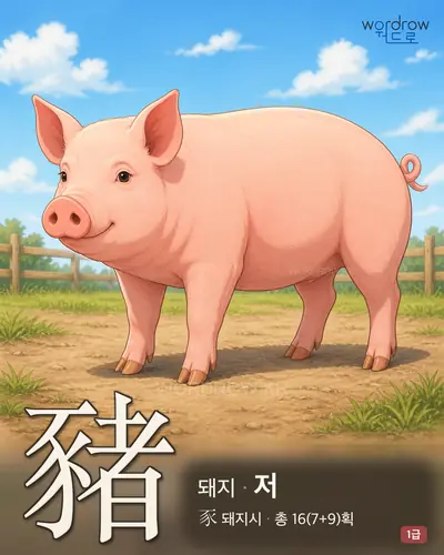 豬 (돼지 저) - 1급 썸네일