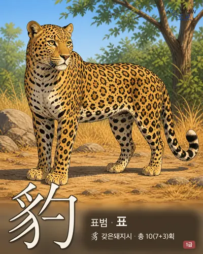 豹 (표범 표) - 1급 썸네일