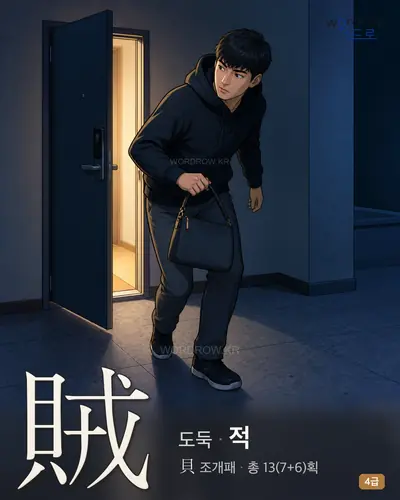 賊 (도둑 적) - 4급 썸네일