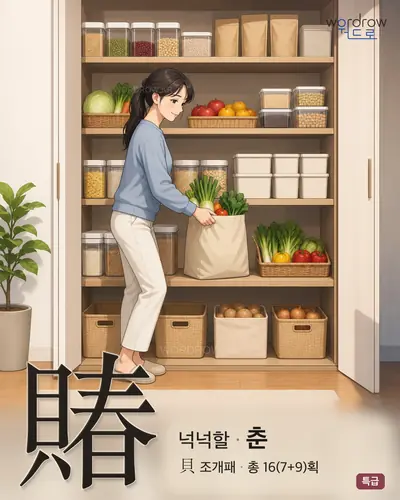 賰 (넉넉할 춘) - 특급 썸네일