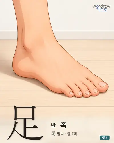 足 발