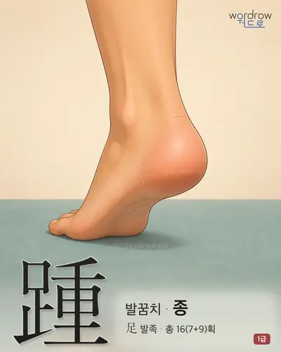 踵 (발꿈치 종) - 1급 썸네일