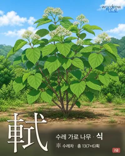 軾 (수레가로나무 식) - 2급 썸네일