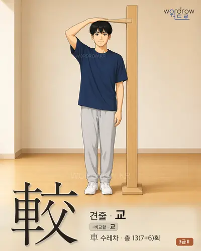 較 (견줄 교) - 3급Ⅱ 썸네일