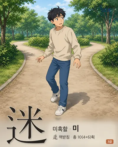 迷 (미혹할 미) - 3급 썸네일