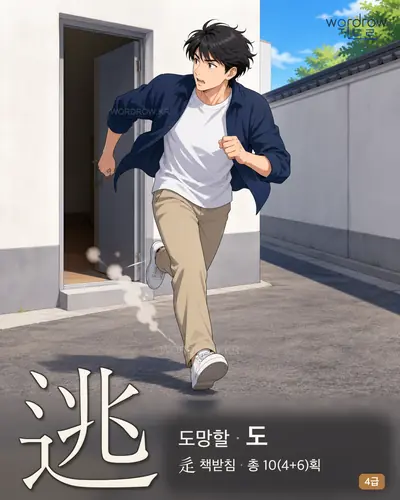 逃 (도망할 도) - 4급 썸네일
