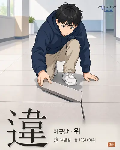 違 (어긋날 위) - 3급 썸네일