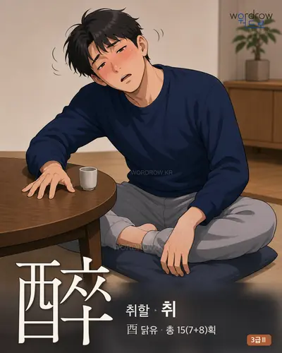 醉 취할