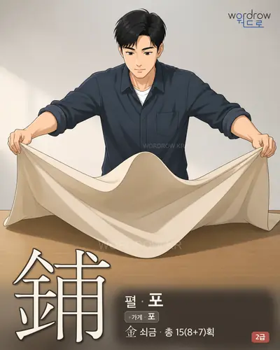 鋪 (펼 포) - 2급 썸네일