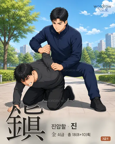 鎭 (진압할 진) - 3급Ⅱ 썸네일