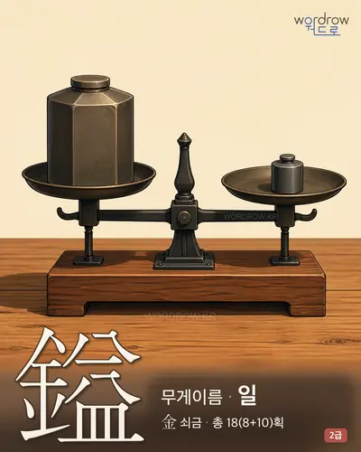 鎰 (무게이름 일) - 2급 썸네일