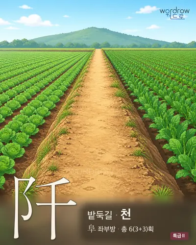 阡 (밭둑길 천) - 특급Ⅱ 썸네일