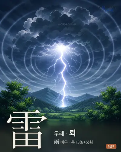 雷 (우레 뢰) - 3급Ⅱ 썸네일