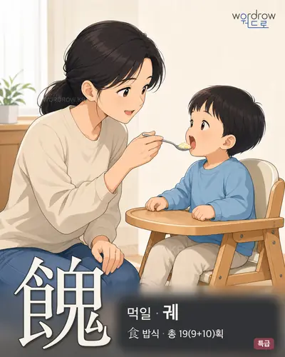 餽 (먹일 궤) - 특급 썸네일