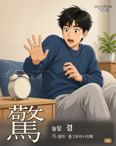 驚 놀랄