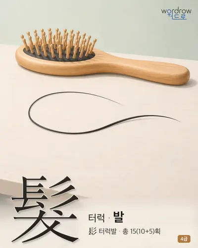 髮 (터럭 발) - 4급 썸네일