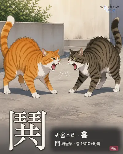 鬨 (싸움소리 홍) - 특급 썸네일