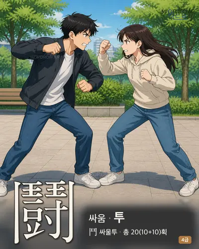 鬪 (싸움 투) - 4급 썸네일
