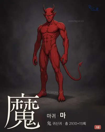 魔 (마귀 마) - 2급 썸네일